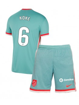 Atletico Madrid Koke #6 Auswärts Trikotsatz für Kinder 2024-25 Kurzarm (+ Kurze Hosen)